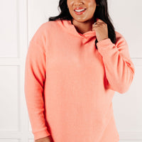 Basically My Favorite Hooded Pullover in Coral