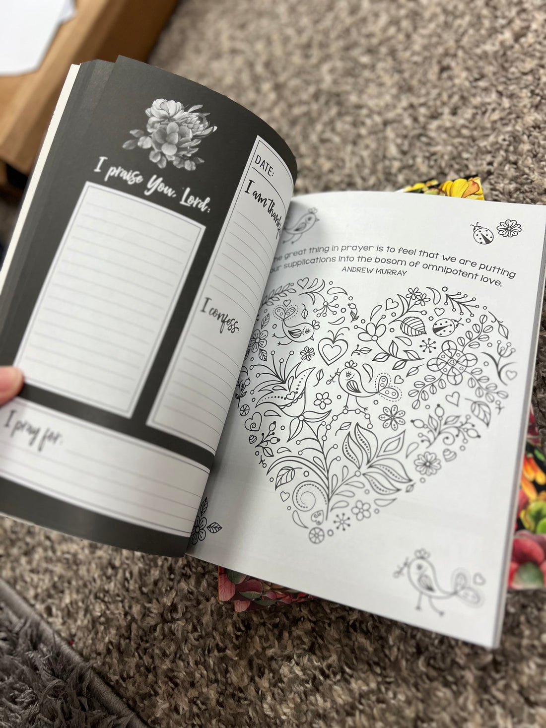Pray More, worry less coloring journal