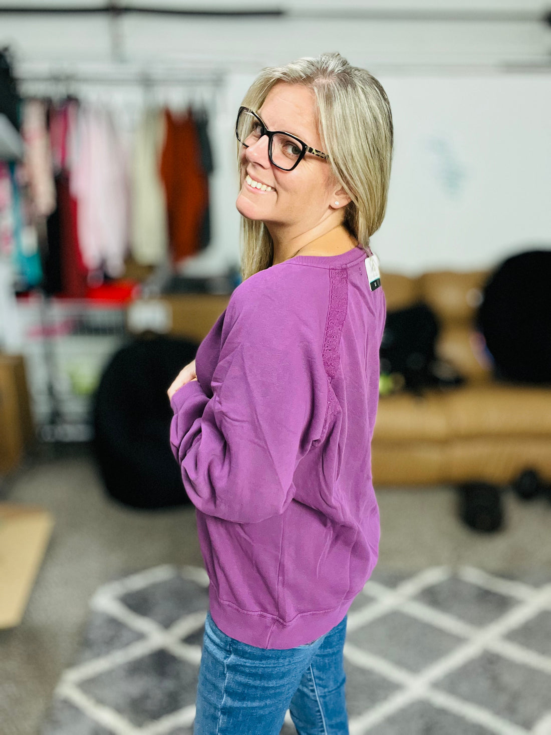 Lace Accent Pullover