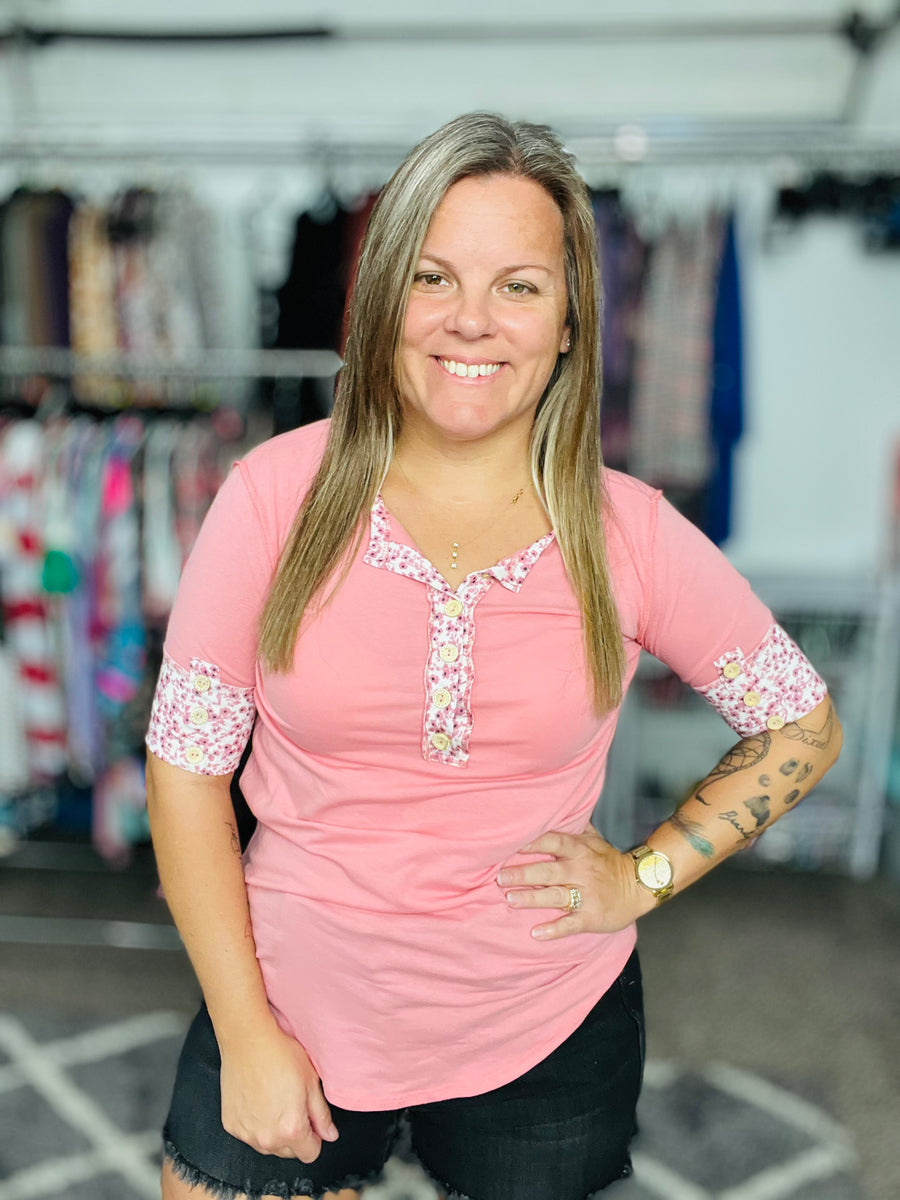 Floral Henley Top