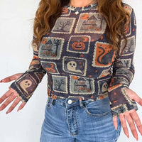 Halloween Mesh Tops