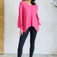 Good Things Are Coming V-Neck Top in Pink