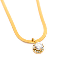 Here to Shine Gold Plated Necklace in White