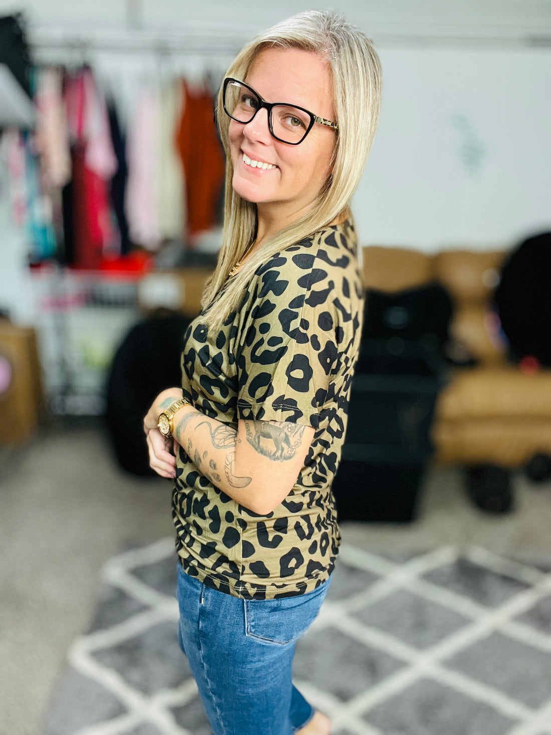 Michelle Mae Chloe Cozy Top (animal print)