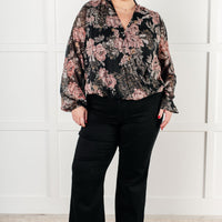 I Wish We Had it All Surplice Floral Blouse