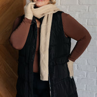 Jane Frost Beanie, Glove, and Scarf Set in Beige