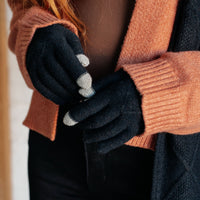 Jane Frost Beanie, Glove, and Scarf Set In Black