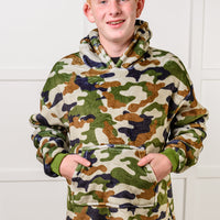 Kids Oversized Hoodie Blanket in Camo