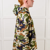 Kids Oversized Hoodie Blanket in Camo