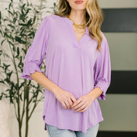 Lizzy Smock Top in Orchid Bloom