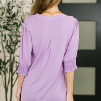 Lizzy Smock Top in Orchid Bloom
