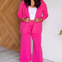 Magic Wide Leg Crop Pants in Hot Pink