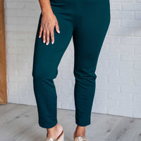 Magic Ankle Crop Skinny Pants in Hunter Green