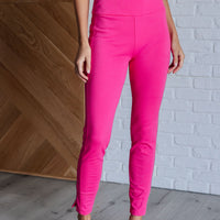 Magic Skinny 28" Pants in Hot Pink