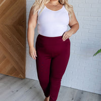 Magic Skinny 28" Pants in Wine