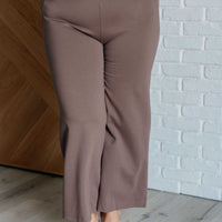 Magic Wide Leg Crop Pants in Dark Mocha