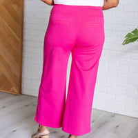 Magic Wide Leg Crop Pants in Hot Pink