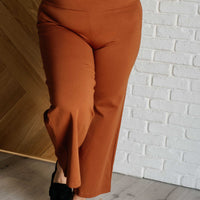 Magic Wide Leg Crop Pants in Rust