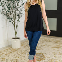 Mellow Muse Relaxed Knit Tank in Black