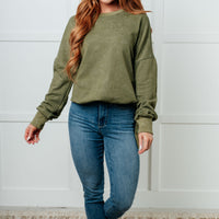 No Plain Jane Oversized Sweatshirt in Green