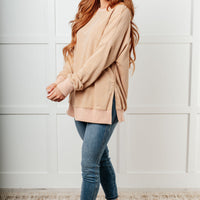 No Plain Jane Oversized Sweatshirt in Khaki