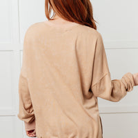 No Plain Jane Oversized Sweatshirt in Khaki