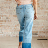 Olivia High Rise Wide Leg Crop Jeans in Medium Wash