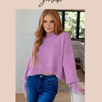 It's The Little Things Relaxed Scuba Pullover in Lavender