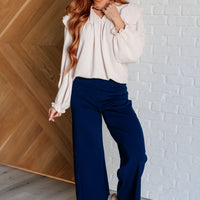 Magic Wide Leg Crop Pants in Navy