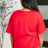 Take It Easy Slouchy Tee in Red