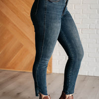 Tessa High Rise Control Top Step Hem Skinny Jeans