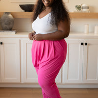 The Motive Slouch Jogger in Hot Pink