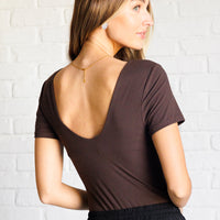 They're Not Like Us Square Neck Bodysuit in Espresso