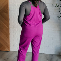 Totally Me Spaghetti Strap Jumpsuit in Light Plum