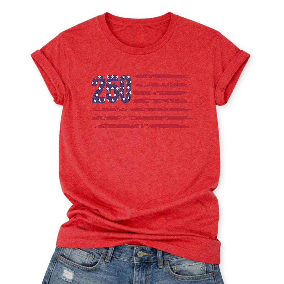 America 250 Flag T-Shirt | Patriotic Graphic Tee | July 4th