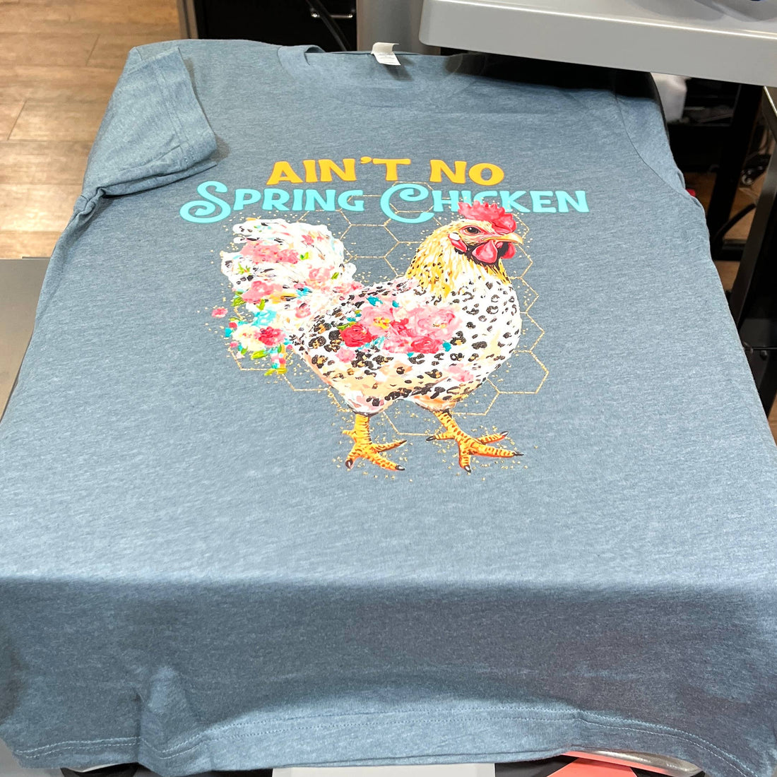 No Spring Chicken Floral Graphic Tee | Farm |Spring 2026