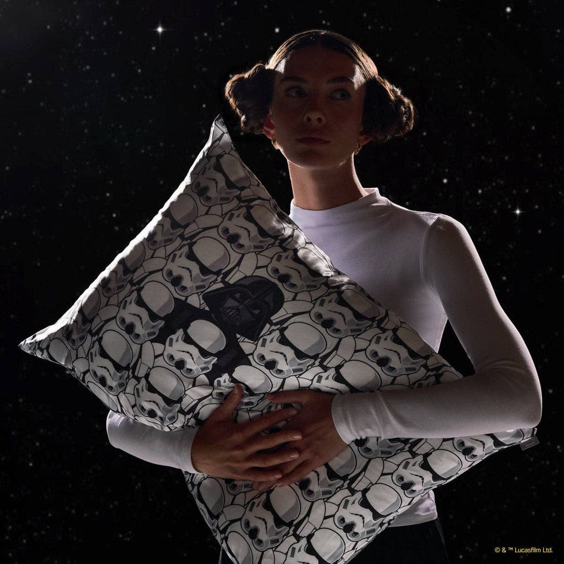 Star Wars™ & Kitsch Satin Pillowcase in Darth Vader & Stormtroopers