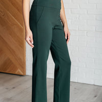 Magic Straight Pants in Hunter Green