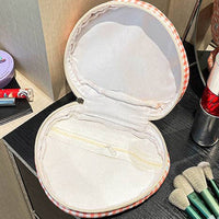 Quilted Heart Shape Cosmetic Bag