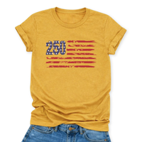 America 250 Flag T-Shirt | Patriotic Graphic Tee | July 4th