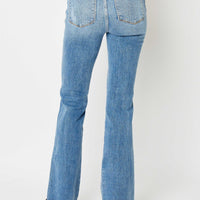 Judy Blue Distressed Raw Hem Bootcut Jeans