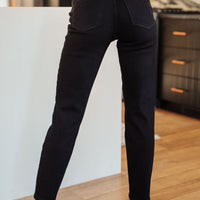 Reese Rhinestone Slim Fit Jeans in Black