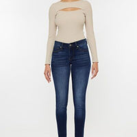 Kancan Mid Rise Gradient Skinny Jeans