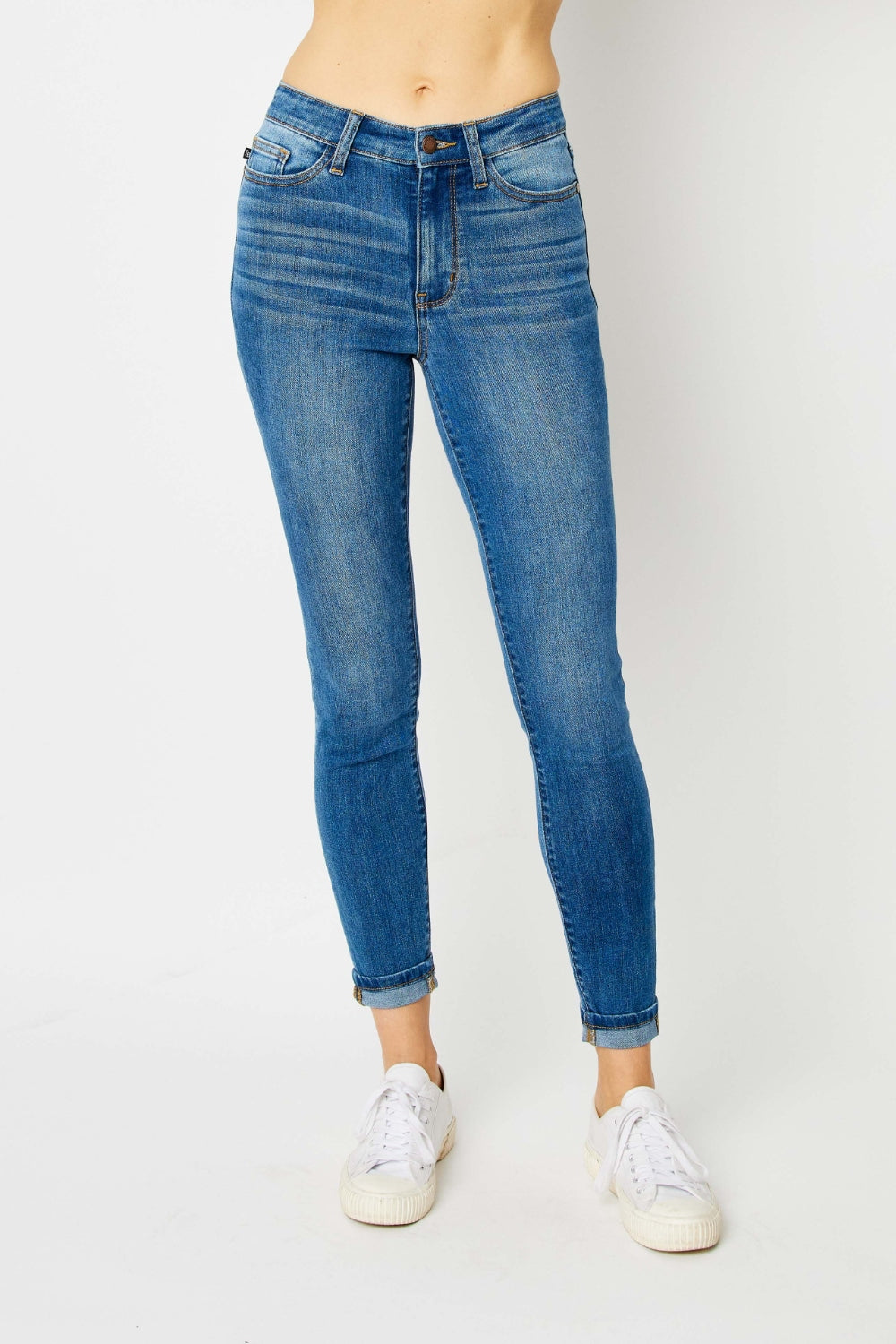 Judy Blue Cuffed Hem Skinny Jeans